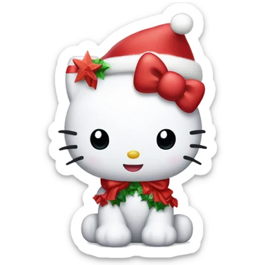 A hello kitty in navidad  sticker