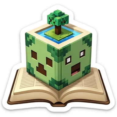 tôi muốn 1 khối book minecraft sticker