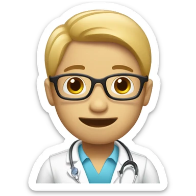 Chico suspendiendo examen de anatomía sticker