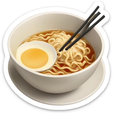 bowl of ramen and a cup of tea  sticker