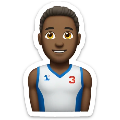 Create a male voleybol player  sticker