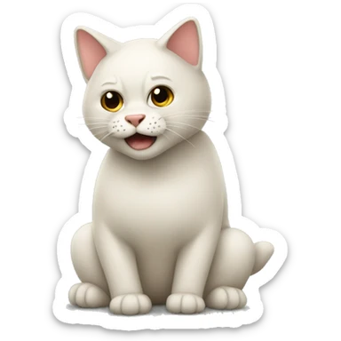 Gato abrazando a un oso sticker