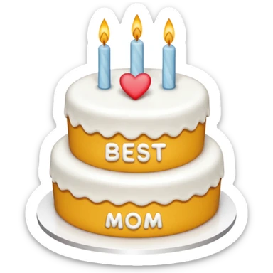 cake that says best mom sticker