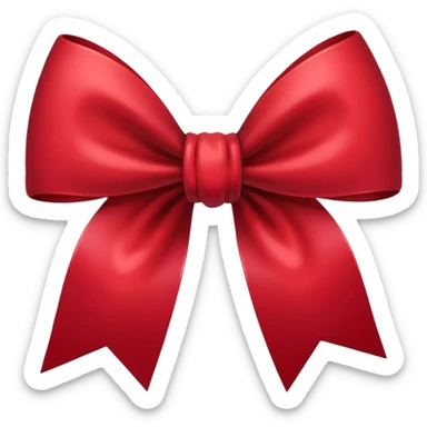 dark red bow sticker