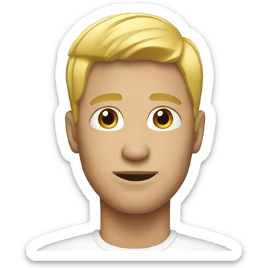 men with short blonde hair sticker