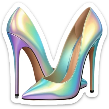 Iridescent heels sticker