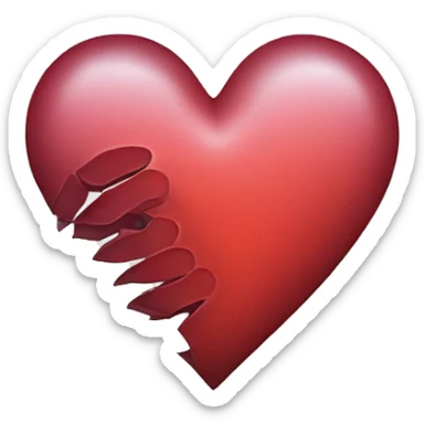 Outline of a heart that’s hollow and clear inside  sticker