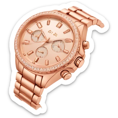 rose gold colored watch  sticker
