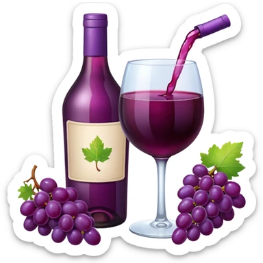 Grapes Drink with alochol bottle sticker