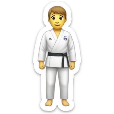 Un judoka au toilette sticker