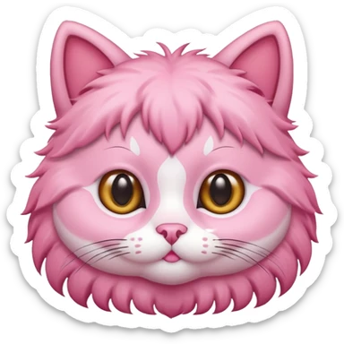 a cute pink cat icon sticker