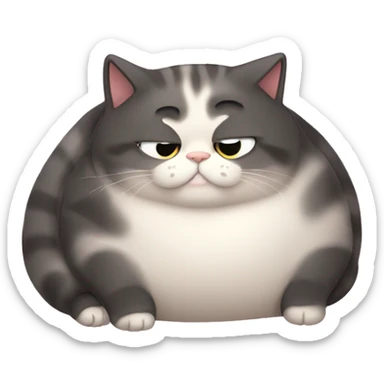 chubby cat clingy sticker