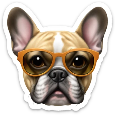 french bulldog in sunglasses  sticker