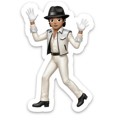 Michael Jackson moonwalking sticker