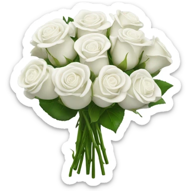 White roses sticker
