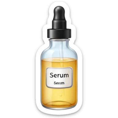 serum skincare avec ecriture sticker