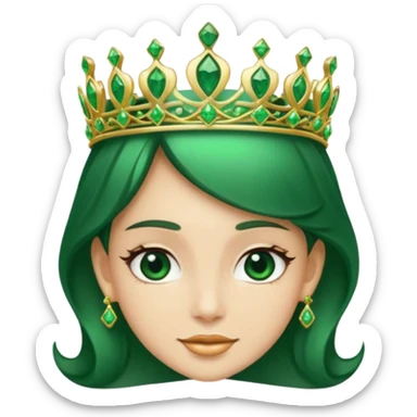 Create me a detailed green Tiara that says Co-Owner Lia sticker