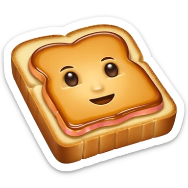 toast of bread with dulce de leche in it sticker