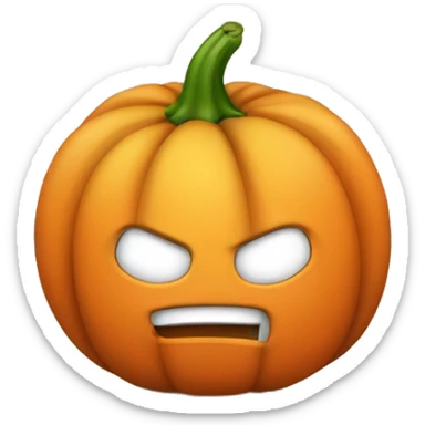 Pompoen waar een stok uit steekt sticker