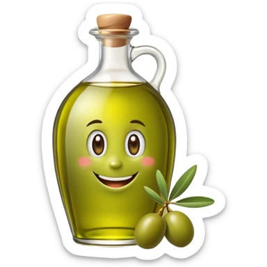 an olive oil label that says "olive your tools in one place" and has a nice animated olive. it should pop in color sticker