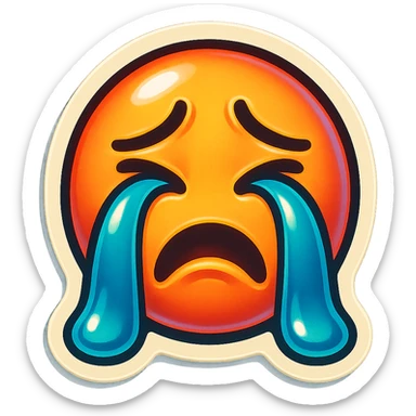 crying 
 sticker