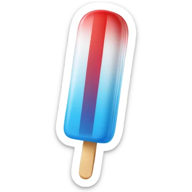 red white blue striped ice pop sticker