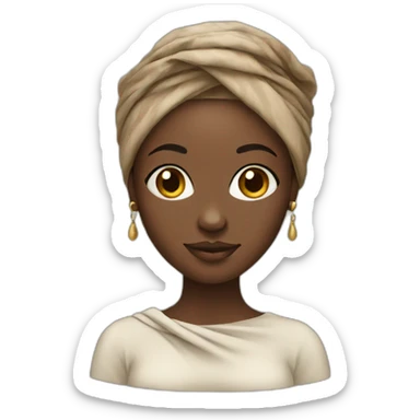African women with head wrap  sticker