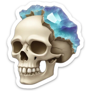 Geode skull sticker