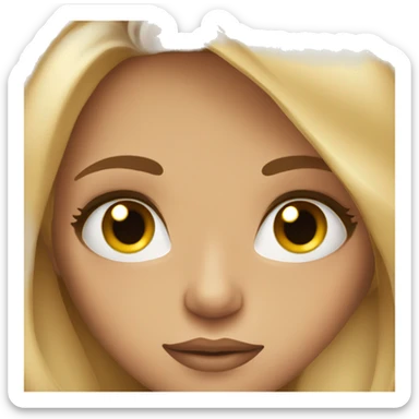 Beautiful girl with long hair and long lashes sticker