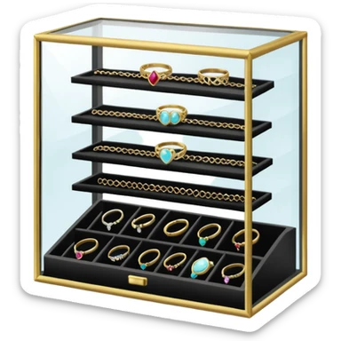 jewelry display case at Walmart sticker