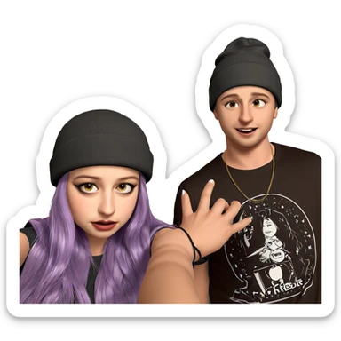 friends taking a selfie sticker