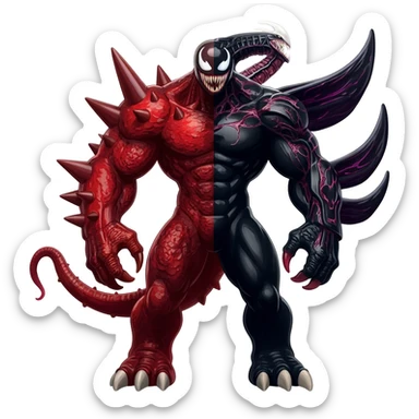 Venom-Groudon-Xenomorph-Darkrai-fusion, full body sticker