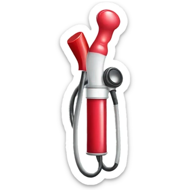 A stethoscope with a lipstick attached sticker