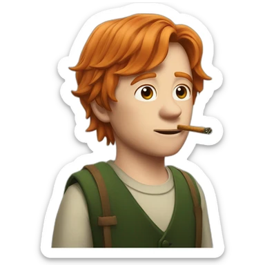 Ron Weasley herb smoking sticker