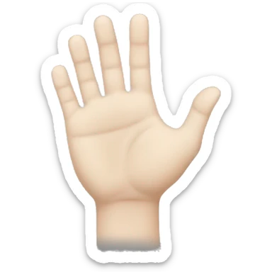 Two White hands face down , thumbs hidden under and the left hand a bit behind the right, but one next to the other  sticker