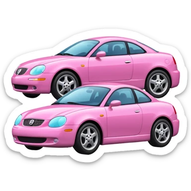 Pink car 2000s sticker