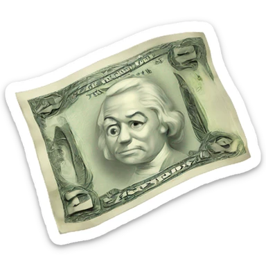 bank note sticker