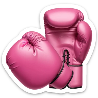 Pink boxing glove light pink no blue or black sticker