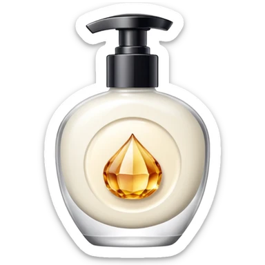 body cream cristal bottle sticker