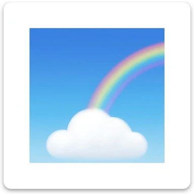 rainbow and cloud sticker