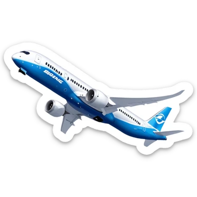 Boeing 787 Dreamliner - Boeing (Model Year: 2022) (Iconic colour: White with blue) sticker