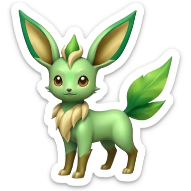 Shiny Exotic Leafeon-Bayleaf-Hybrid-Creature sticker