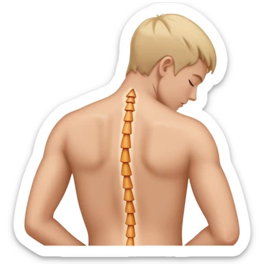 back pain, focus on humen back sticker