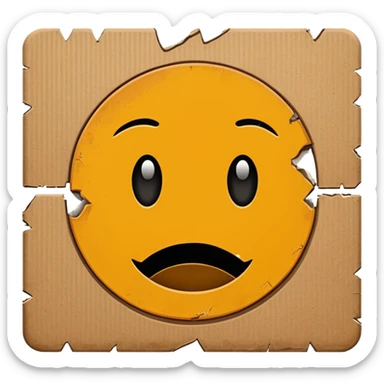 homeless cardboard sign icon sticker