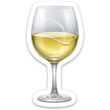 white wine different glass sticker