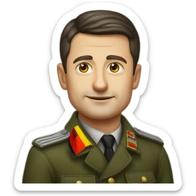 Vladimir Zelenskiy with 1943 german flag sticker