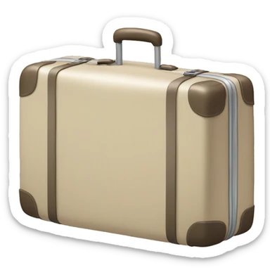 light beige modern suitcase sticker