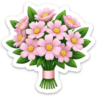 pale pink flower bouquet  sticker
