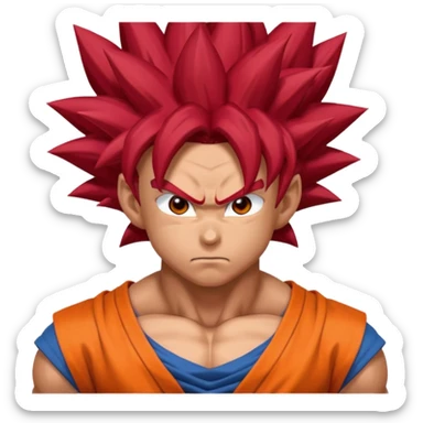 Goku super saiyan god sticker