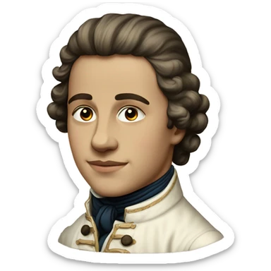18th century Swiss young man sticker
